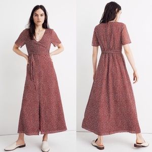 Madewell Wrap Maxi Dress In Ditsy Flowers